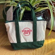 Trader Joe's Canvas Micro Tote with Grocery Bag, Green