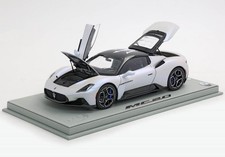 BBR 1/18 Maserati MC20 Full Open Tridente On Black Roof Bianco HE180051A25