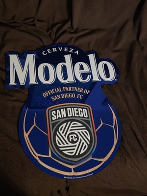 Modelo Beer cerveza San Diego FC sponsor beer bar sign rare 18x21 display pub 