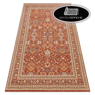 Originale 100% Wolle Teppich 'SOHO' Ornamente vintage terrakotta beste Qualität