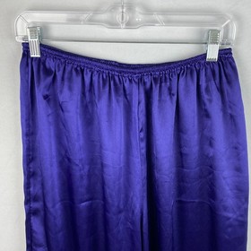 Victoria's Secret Womens Purple Satiny Pajama Sleepwear Pants Elastic Waist M
