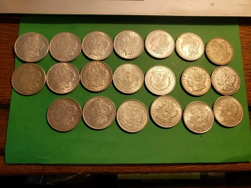 Very Nice 1921 Morgan Silver Dollar Roll Of 20, XF To AU+