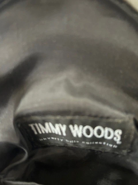 Bolso Timmy Woods, negro, forma ovalada cordón trenzado. Excelente estado Foto 3 de 4