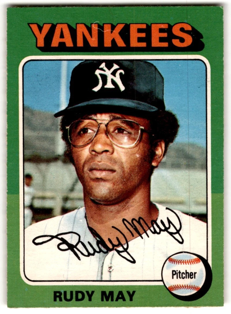 1975 O-pee-Chee Rudy May #321 New York Yankees