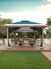 3x3m Pop-up Heavy Duty Gazebo Garden Canopy Tent Detachable Mosquito Netting🔥