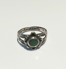 Sterling Silver Ring With Blue Green Stone