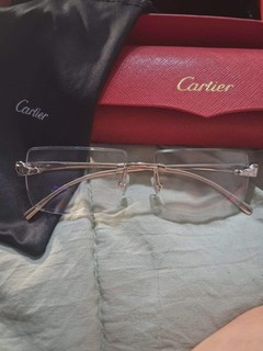Cartier CT0061O Rimless Silver Metal Rectangular Eyeglass Frames 56 19 140 Cute