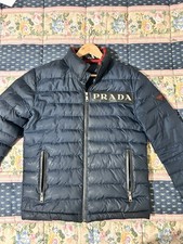 Giubbotto PRADA giubbino giacca uomo taglia m blu scuro