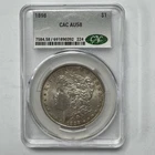1898 $1 Morgan Silver Dollar CAC AU58 US Coin