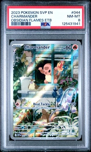 2023 POKEMON SVP EN-SV BLACK STAR PROMO #044 CHARMANDER PSA 8