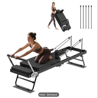 Faltbares Pilates Reformer Bett für Zuhause Board Fitnessgerät Pilatesgerät