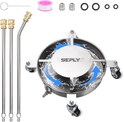 #ad Undercarriage Pressure Washer Attachment 14 Inch under Car Cleaner with 4 Wheel $71.88