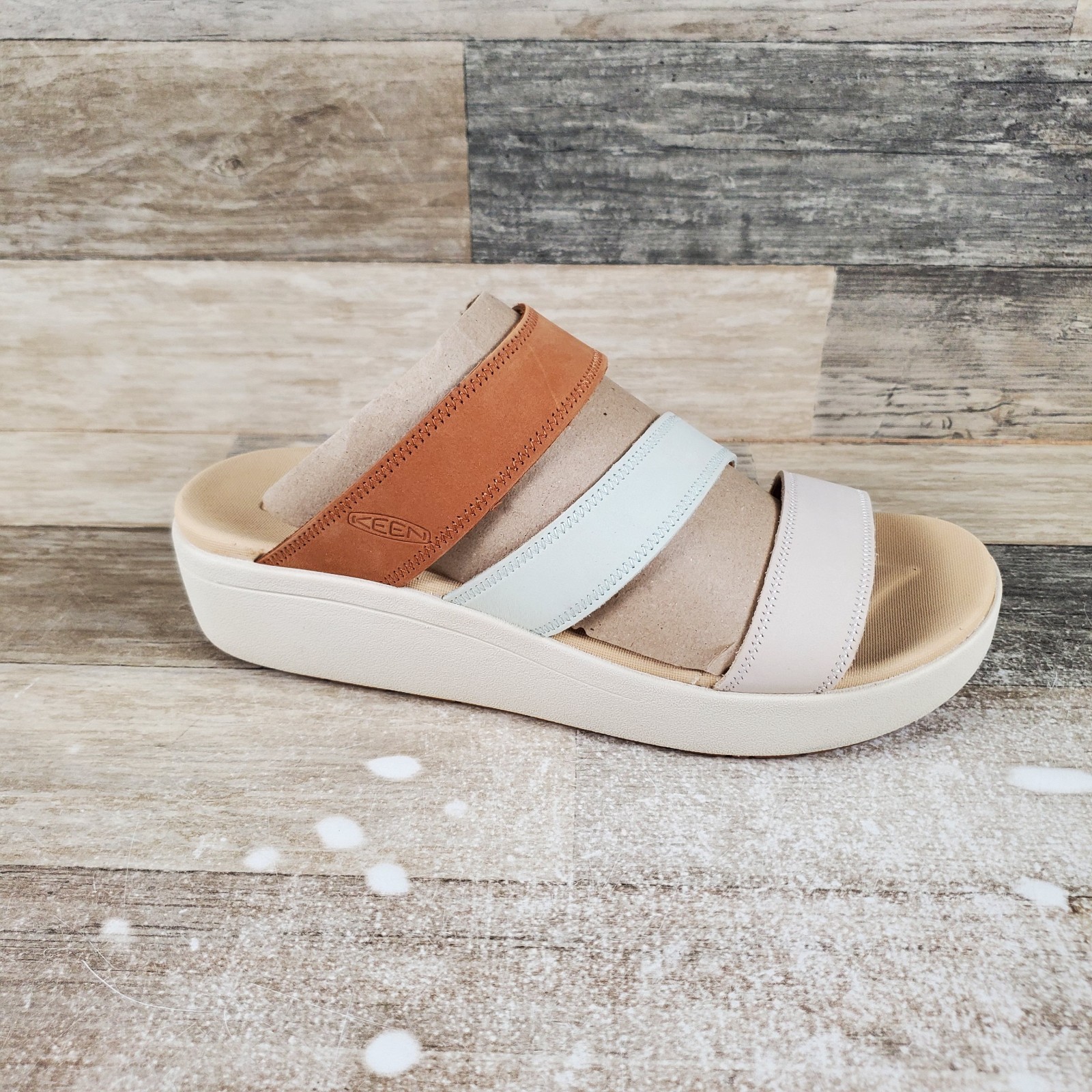 Sandali donna Keen Ellecity plateau taglia 10 chiaramente acqua pelle naturale slide