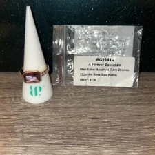 Ring Bomb Party RG23414 'A Forever Daydream' Feb Bday Amethyst on RG Plating Sz9