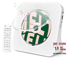 Portable CD Player for Home, Desktop CD Players with Speakers, Small CD White