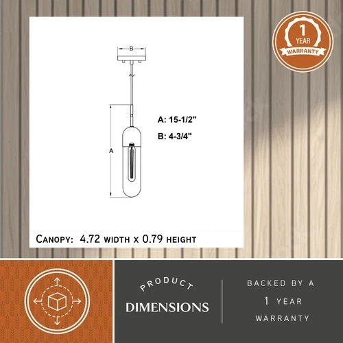 Vaxcel Lighting P0420 5"W Suspension Mini Pendant - Gold - Picture 6 of 11