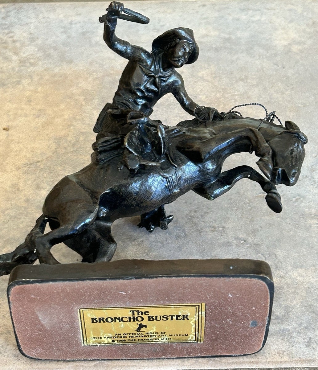 Frederic Remington “The Broncho Buster” Franklin Mint 6