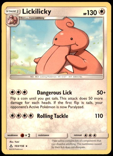 LICKILICKY 103/156 - ULTRA PRISM - LP/NM - - RARE