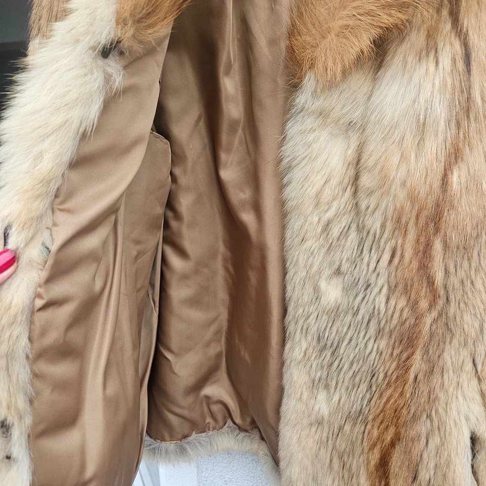 Mantel Rotfuchs Fuchs Pelz Gr. 38 Echtfell Vintage in gepflegtem Zustand - Bild 3 von 4