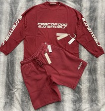 Fear of God Essentials Crimson 2 Piece Set FW25 In Small