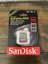 SanDisk - Extreme Pro 64GB SDXC UHS-II SD Memory Card 300MB/s