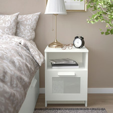Brand New IKEA BRIMNES Bedside Table White 39x41x53 cm Modern Nightstand Drawer