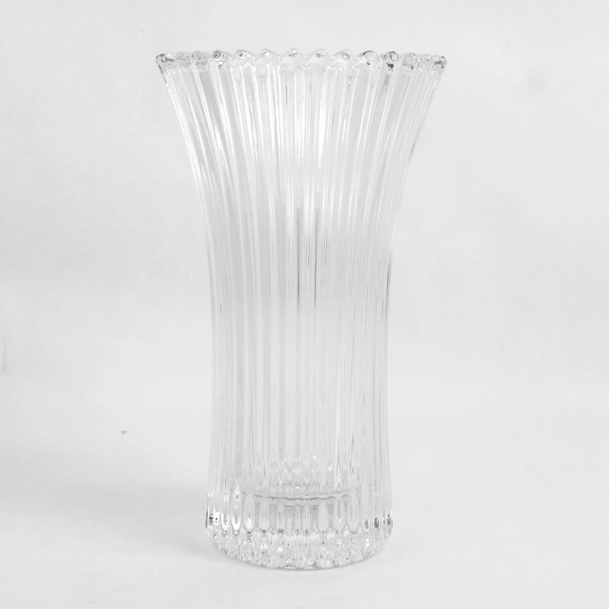 Vase Nachtmann Minerva Platin Sur Pied - Cristal Transparent Et Platine