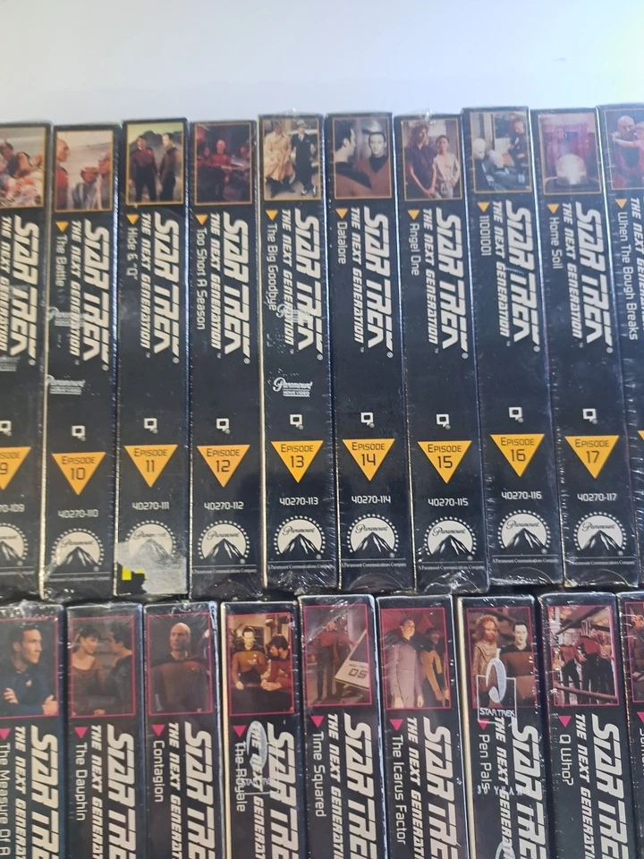 STAR TREK TNG Huge VHS Lot (76 Tapes) - NEARLY ALL SEALED! Eps 4-88 & 125 NEW - Image 3 of 4