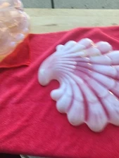 Duncan Miller Pink Glass Covered Dish And Trinket Tray