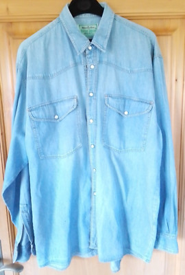 Hellblaues Herren Jeanshemd von Lerros Shirts, Größe L