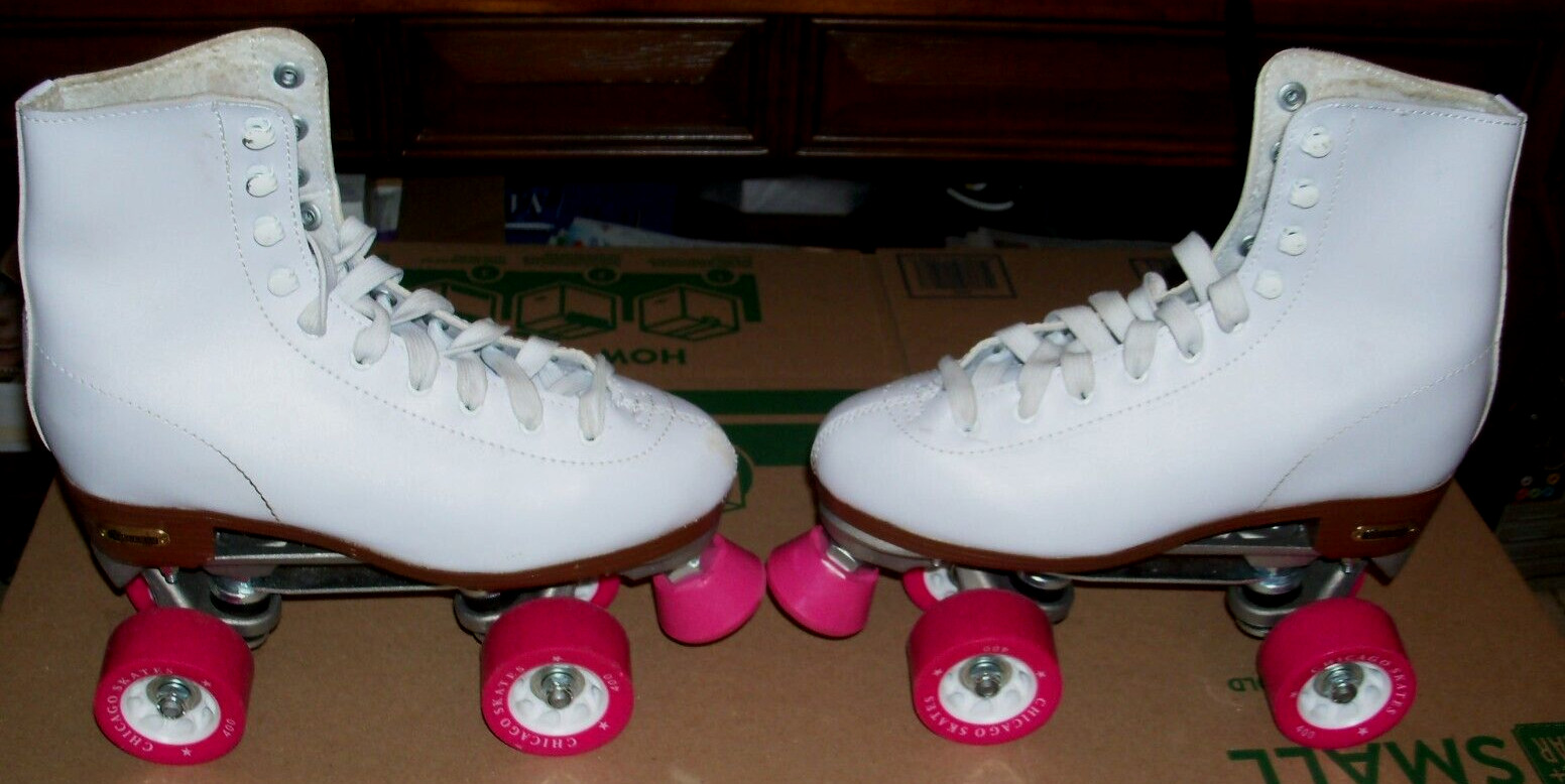 White/pink Wheels- Us Size 7 & Bag