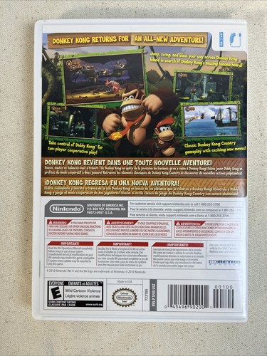 Nintendo Wii Donkey Kong Country Returns Complete w/ Manual Tested - Picture 3 of 3