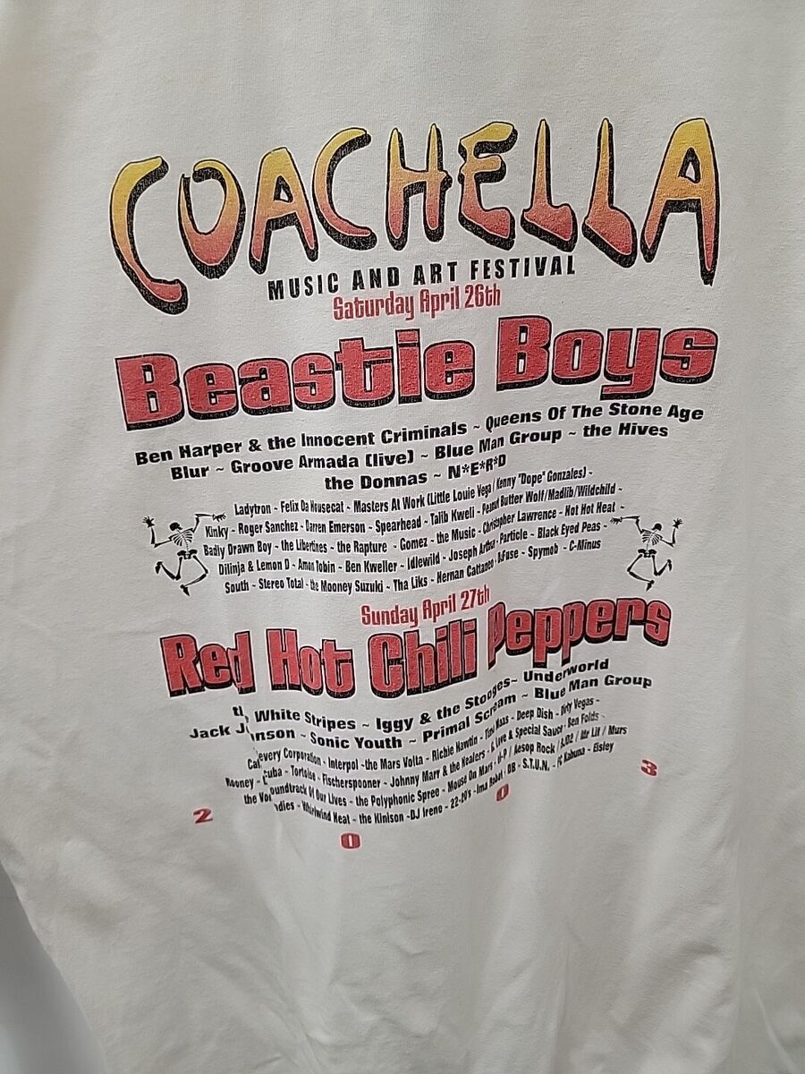 Vintage 2003 Coachella T Shirt XL Concert Festival Band Rap Vintage 2003 Coachella T Shirt XL Concert Festival Band Rap