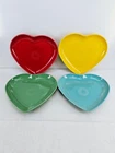 set lot of 4 FIESTA 9" HEART plate BOWL scarlet daffodil meadow turquoise NEW