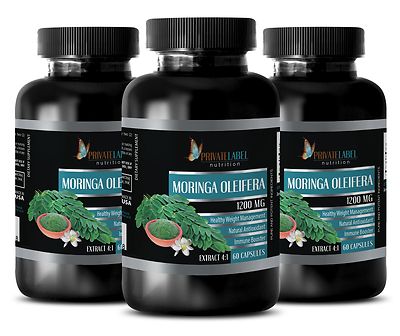 Moringa powder - MORINGA OLEIFERA 1200 - lower cholesterol - 3 Bottles