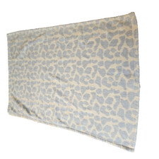 Baby Starters White Blue Cow Giraffe Print Spots Plush Boy Blanket