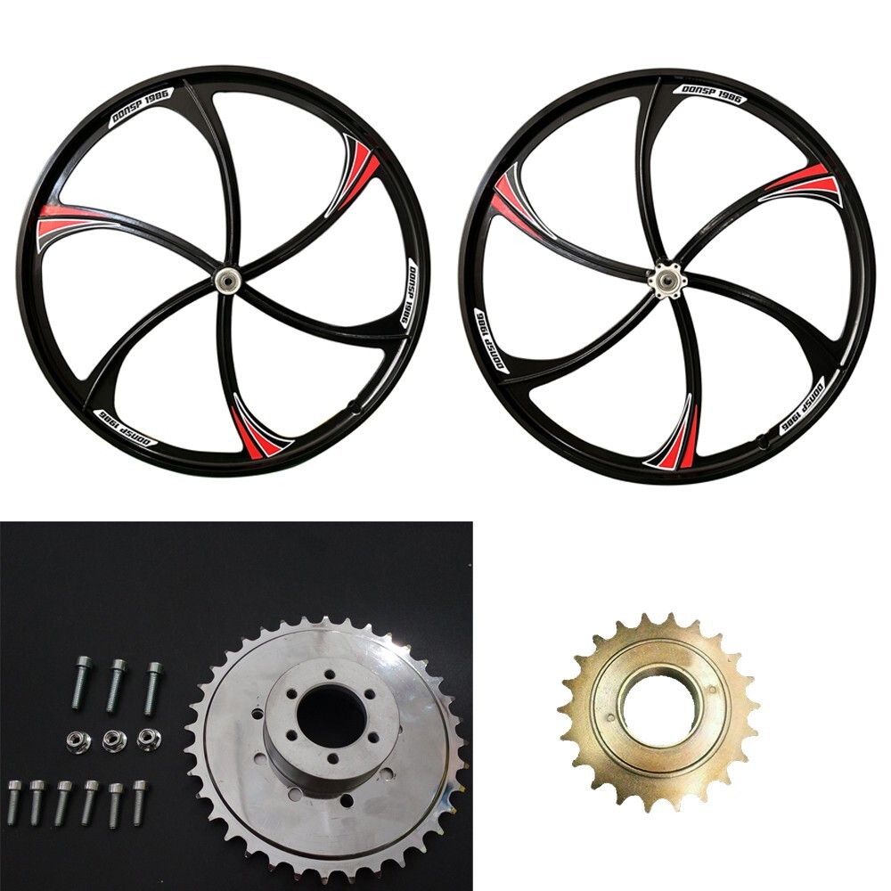 Spokes 26'' Bike Mag Wheel 100mm x135mm,22T Flywheel 36T