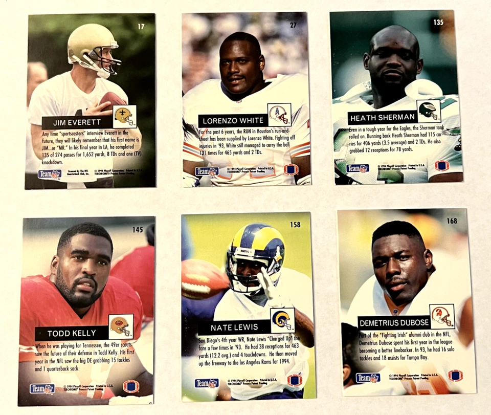 1994 Playoff Texchrome NFL Trading Card #145 Todd Kelly San Francisco 49ers - Image 4 of 4