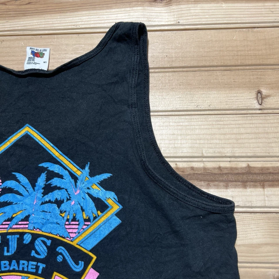 Vintage 80s TJ’s Cabaret Quesnel British Columbia Tank Top Club Shirt Size Large - Image 4 of 4