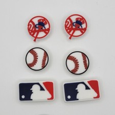 MLB New York Yankees Baseball Team For Crocs Shoe Charms - 6 Pieces