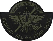 SWAT Team - Those Who Dare - Center Mass™ 5"x4" Embroidered Patch (OD Subdued)