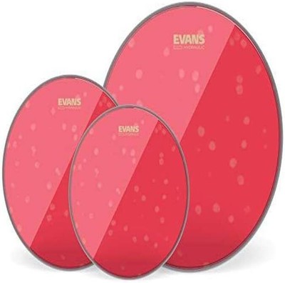 Evans Drum Heads - Hydraulic Red Rock Pack (10'', 12'', 16'') with 14'' UV1 Coated