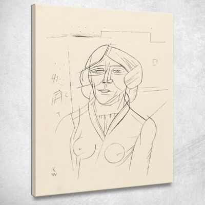 Frauenportrait Karl Wiener, kwn196 Leinwandbild