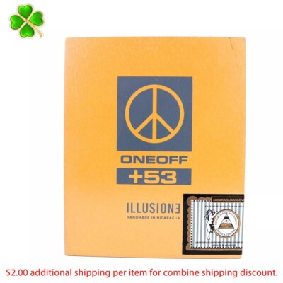 Illusione One Off +53 Robusto Empty Wood Cigar Box 6.25'' x 5'' x 2''