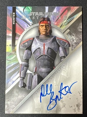 Dee Bradley Baker as Hunter 2022 Topps Star Wars Masterwork On Card Auto