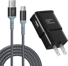 Adaptive Fast Charging Wall Charger with USB C Cable 10Ft, Fast Charger Power A