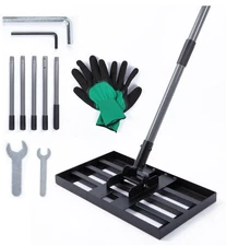 IHC Lawn Leveling Rake 17"x10" - Lawn Leveler Rake -Adjustable Length Handle NEW