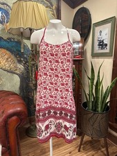 Women's FINEJO Red & White Elephant Print Mini Dress XL
