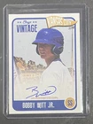 2020 Onyx Vintage Bobby Witt Jr /200 Blue Ink On Card Auto RC #VABW Royals