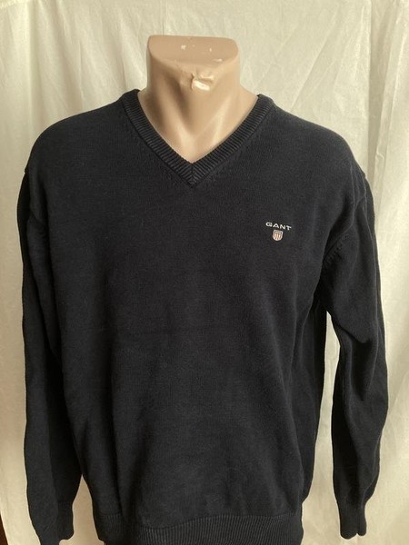 Men Gant Pullover Navy Cotton 40 /L / 48